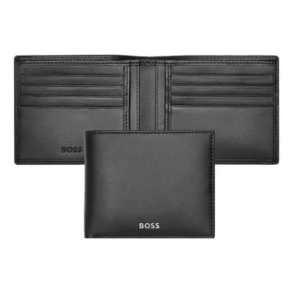 Black Smooth Wallet and Rollerball by Hugo Boss