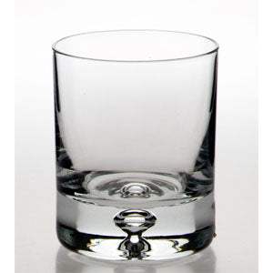 Crystal Bubble Base Whiskey Glass
