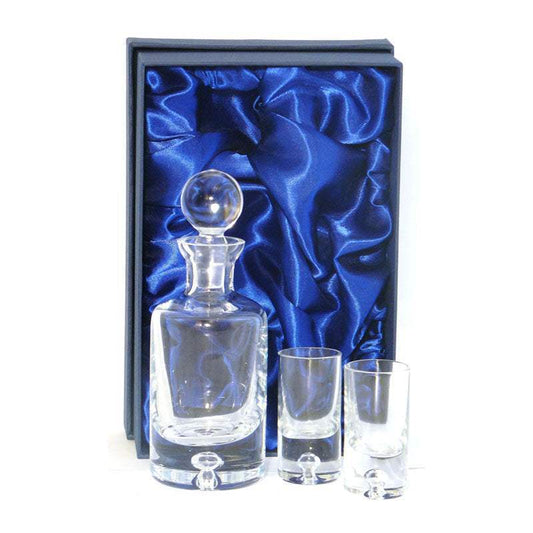 Crystal Mini Decanter Set in Blue Box