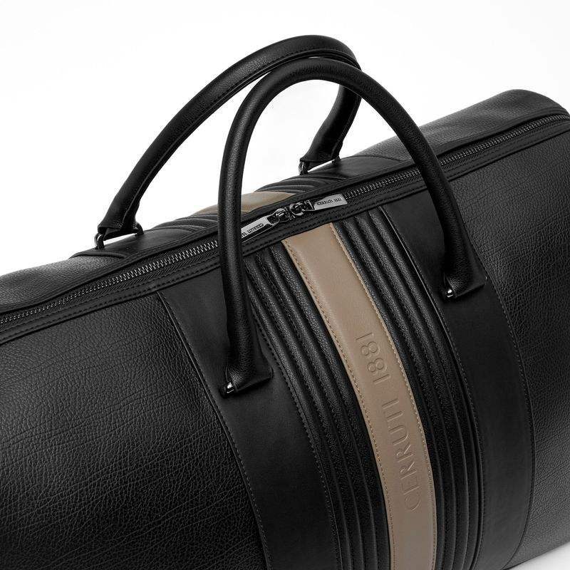 Delano Taupe and Black Travel Bag by Cerruti 1881