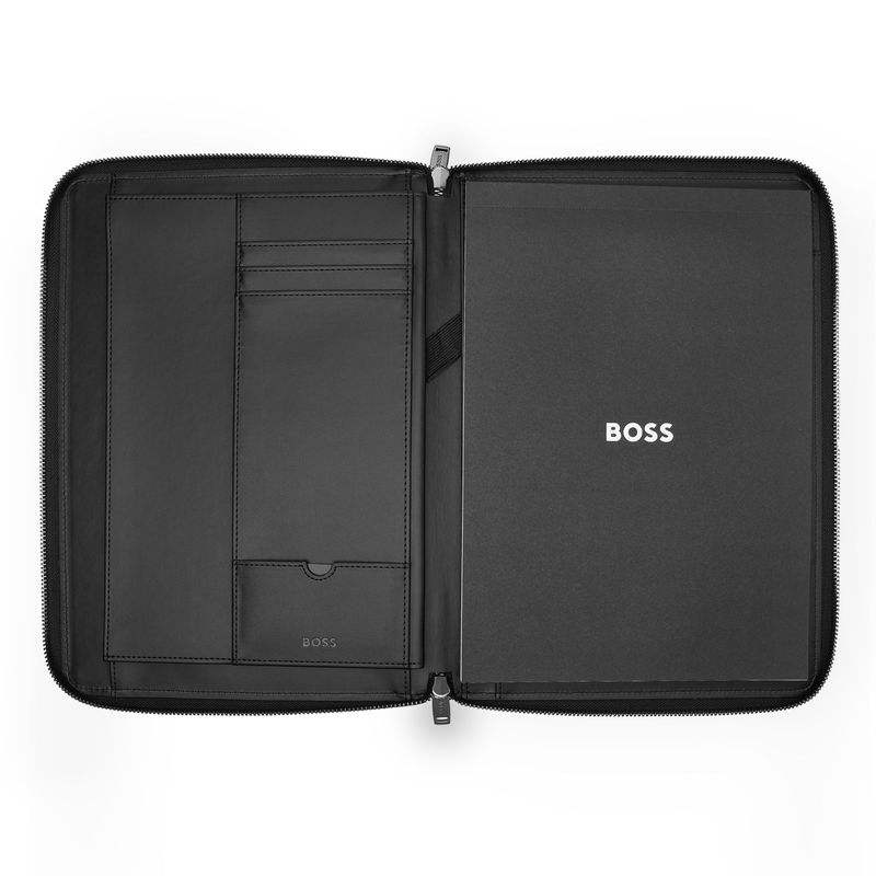 Monogram Zipped A4 Conference Folder by Hugo Boss