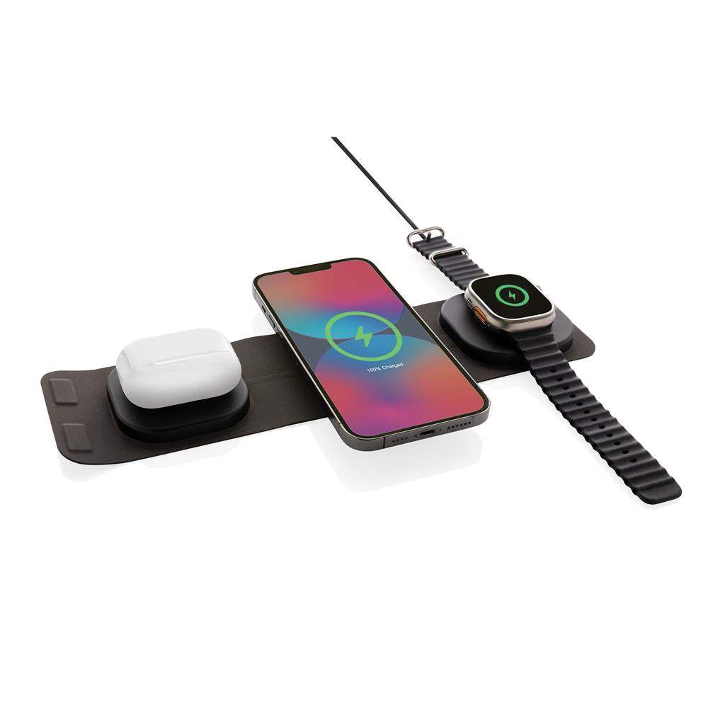 RCS rplastic 3-in-1 Wireless 15W Travel Charger