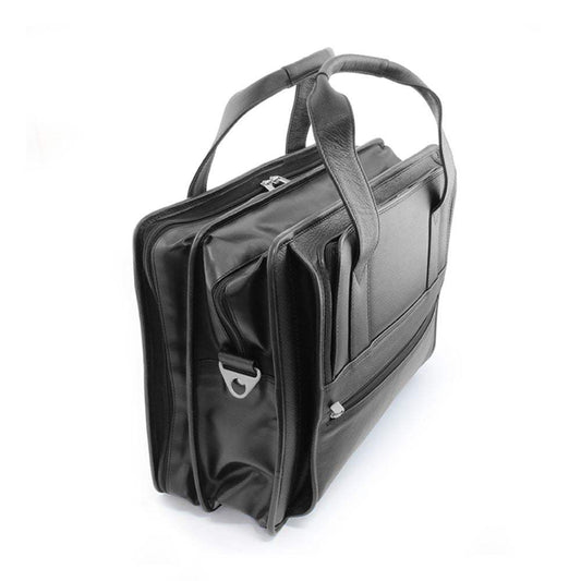 Sandringham Nappa Leather Carry on Flight Bag in black