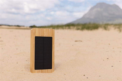 Sunwick 10.000 mAh Bamboo Solar Powerbank