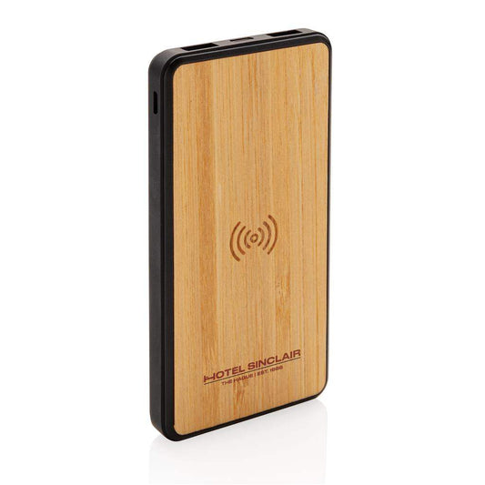 Bamboo 8000 mAh Wireless Charging Fashion Powerbank