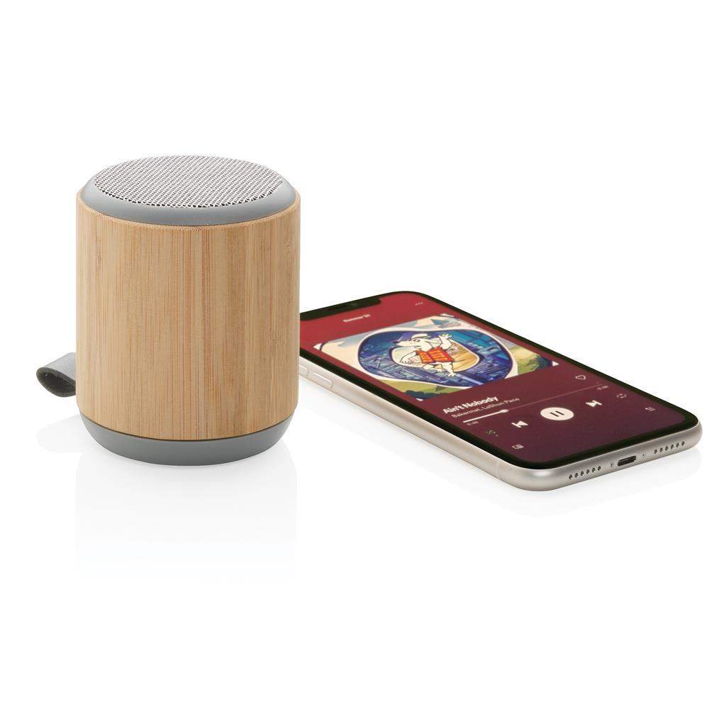 Bamboo and Fabric 3W Wireless Speaker