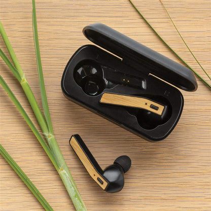 Bamboo Free Flow TWS earbuds in case