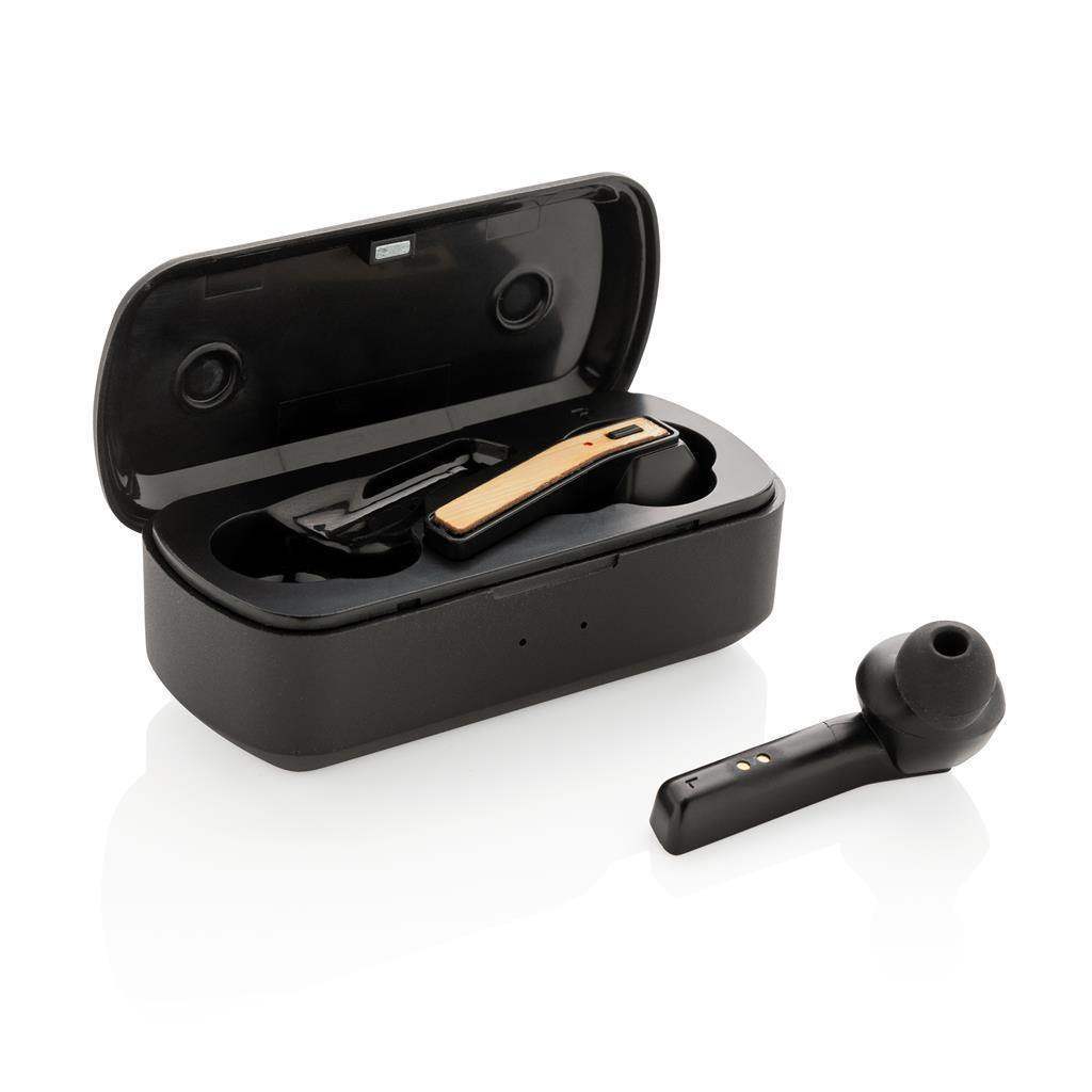 Bamboo Free Flow TWS earbuds in case