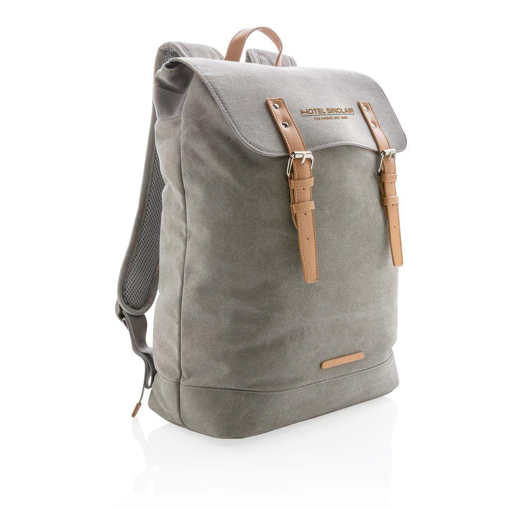 Canvas Laptop Backpack PVC Free