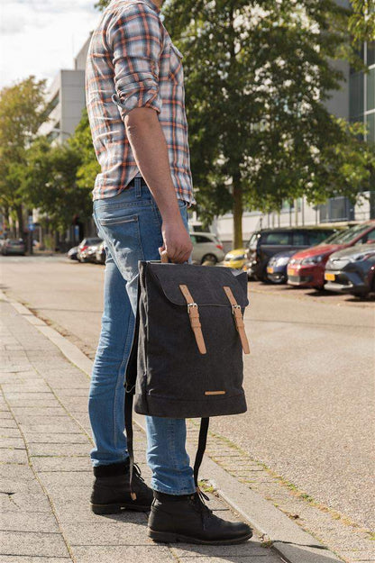 Canvas Laptop Backpack PVC Free