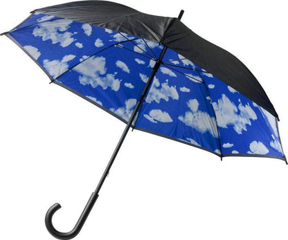 Double Layered Walking Umbrella with Clouds or Rain Drops