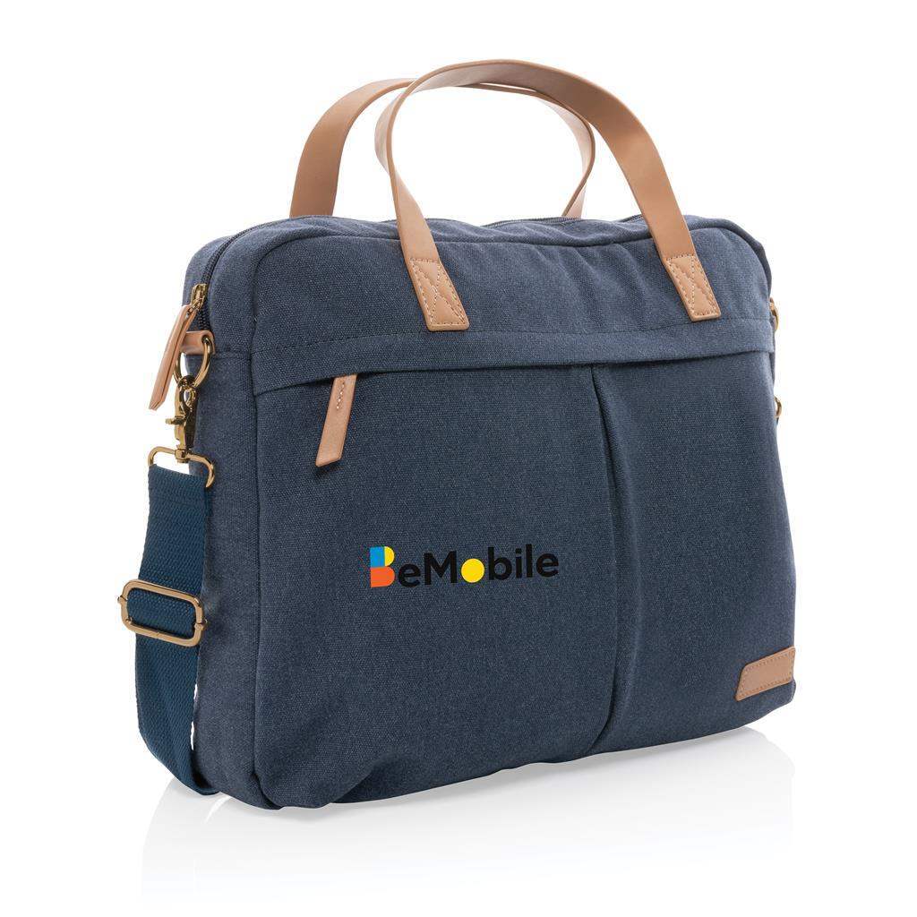 Impact AWARE 16 oz recycled canvas laptop bag