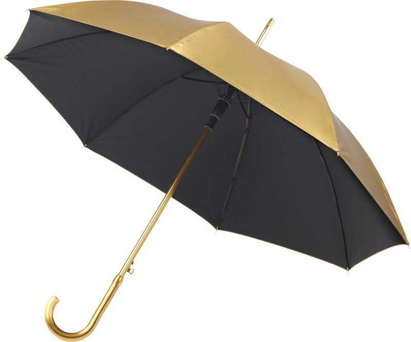 Metallic Gold or Silver Double Layered Walking Umbrella